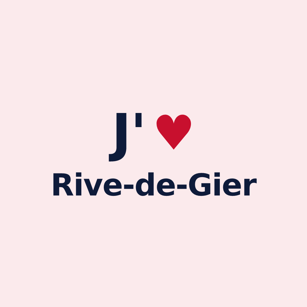 Magnet personnalisé Rive-de-Gier — design J'aime Rive-de-Gier