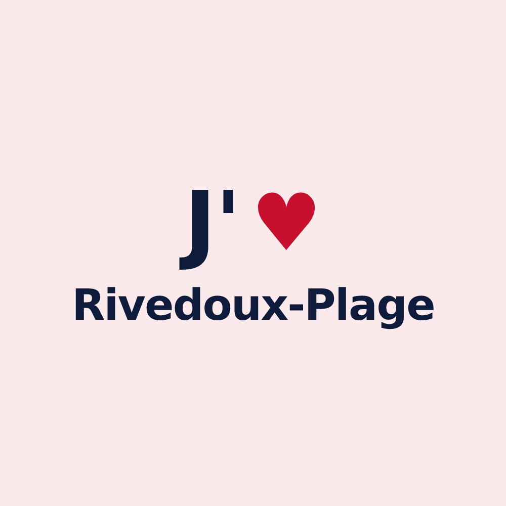 Magnet personnalisé Rivedoux-Plage — design J'aime Rivedoux-Plage