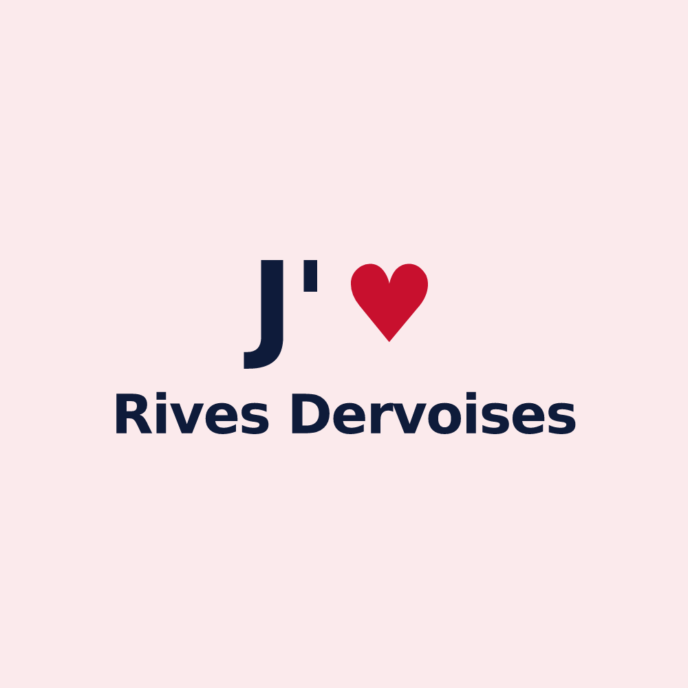 Magnet personnalisé Rives Dervoises — design J'aime Rives Dervoises