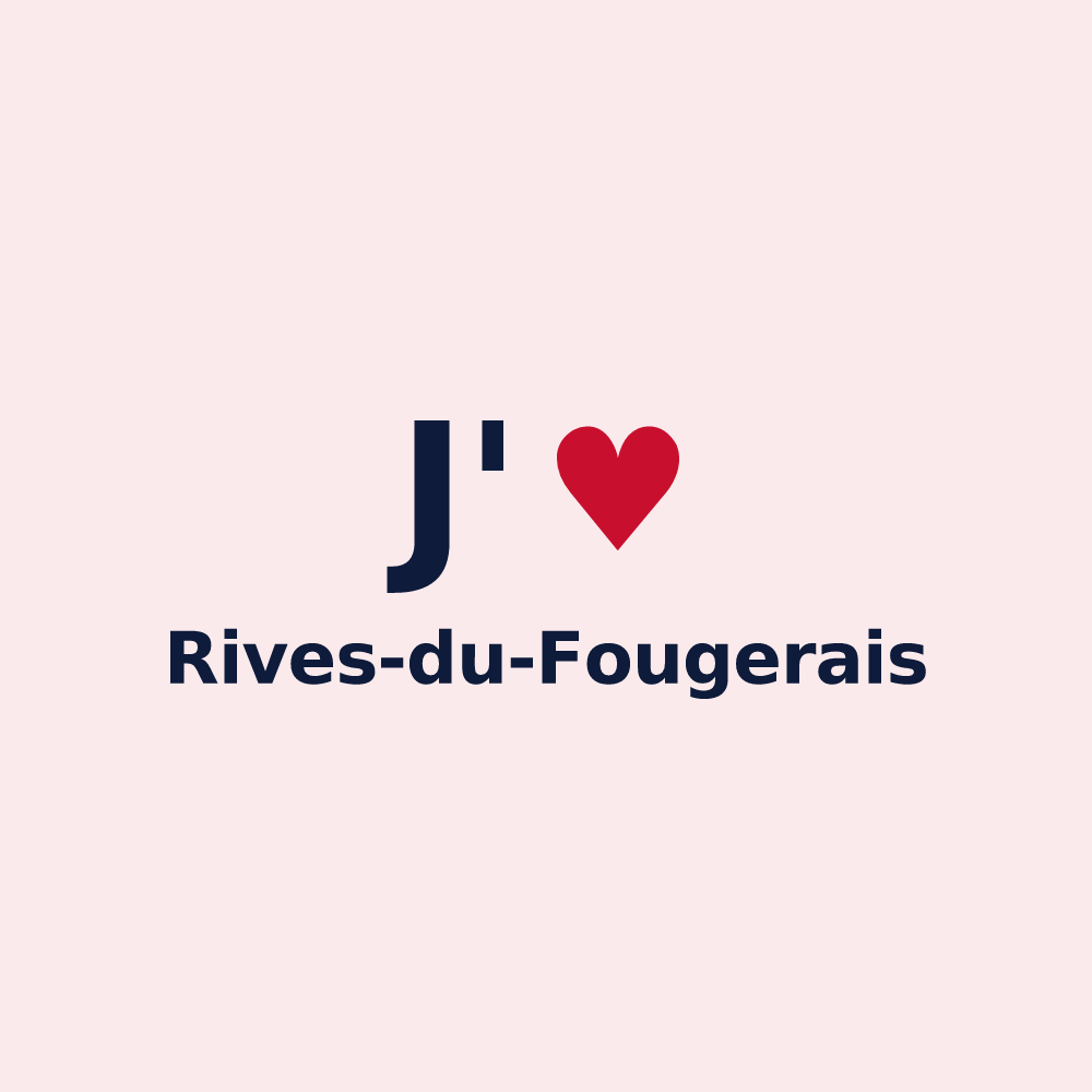 Magnet personnalisé Rives-du-Fougerais — design J'aime Rives-du-Fougerais