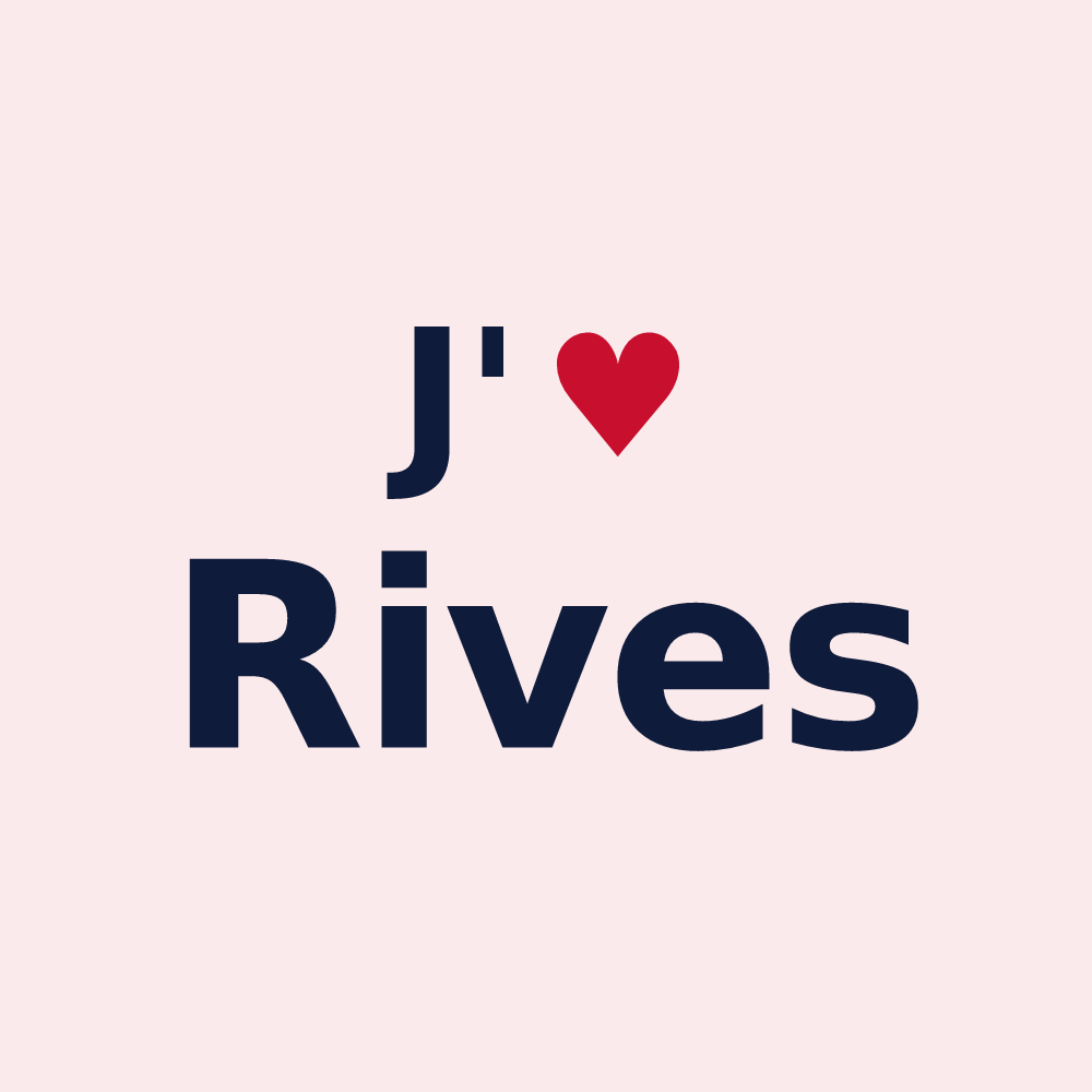 Magnet personnalisé Rives — design J'aime Rives
