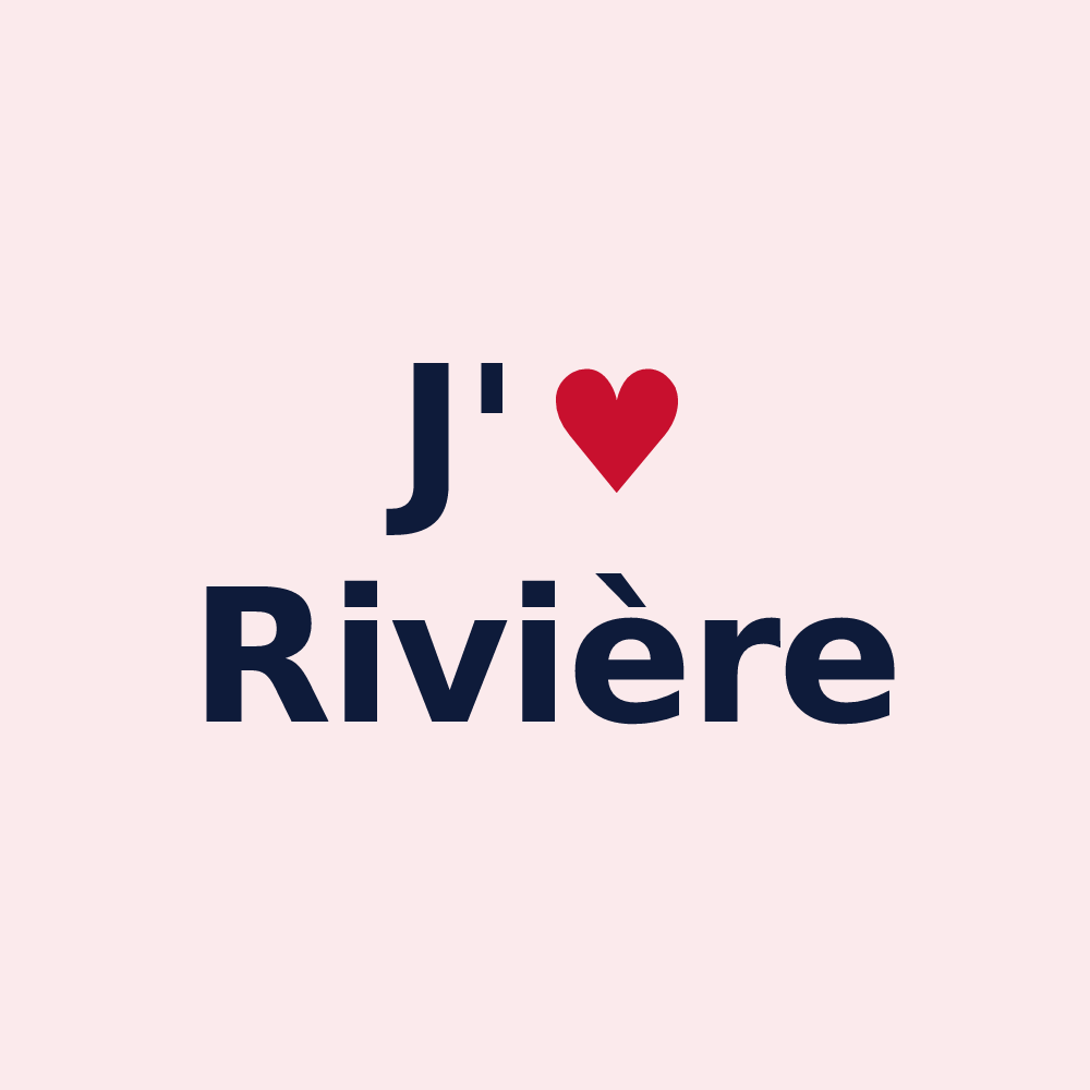 Magnet personnalisé Rivière — design J'aime Rivière