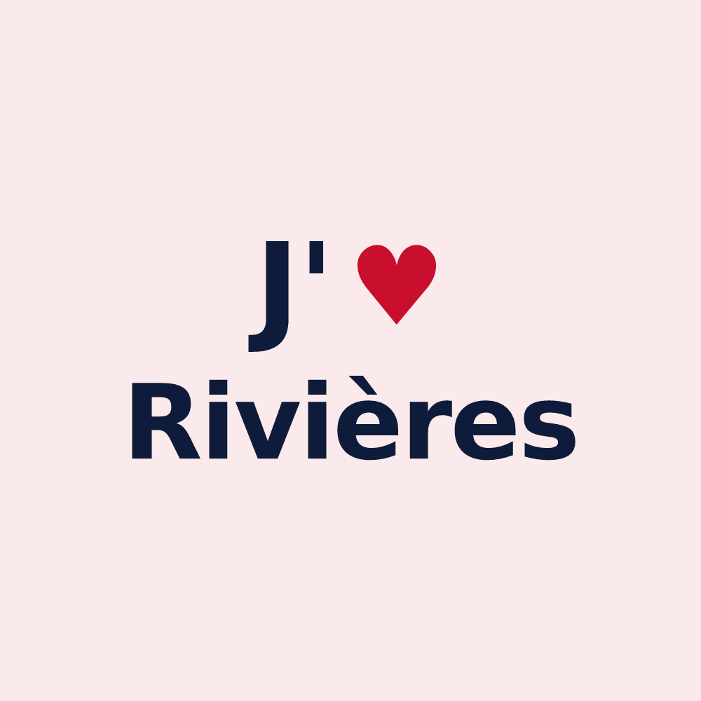 Magnet personnalisé Rivières — design J'aime Rivières