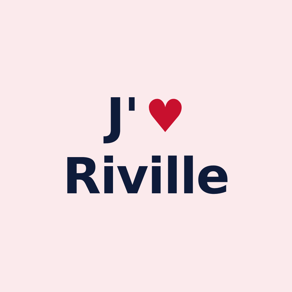 Magnet personnalisé Riville — design J'aime Riville