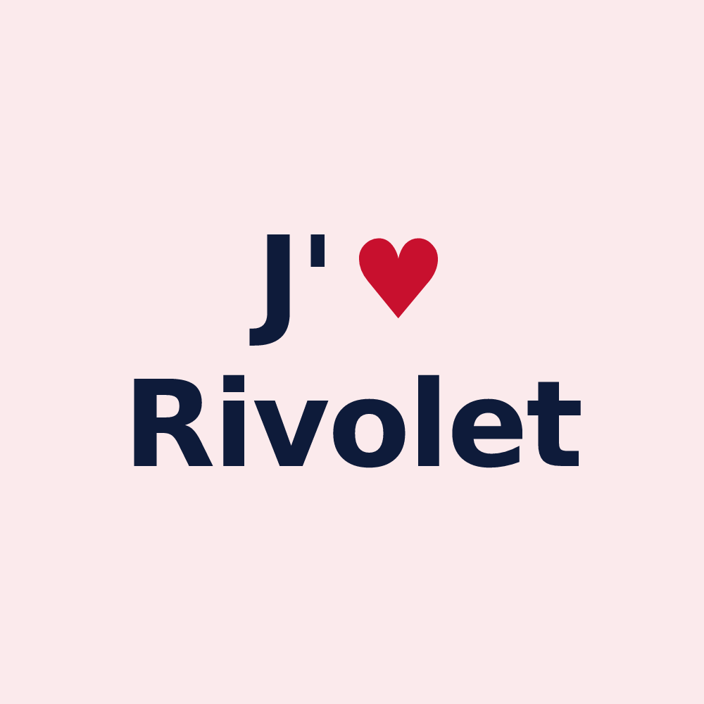 Magnet personnalisé Rivolet — design J'aime Rivolet