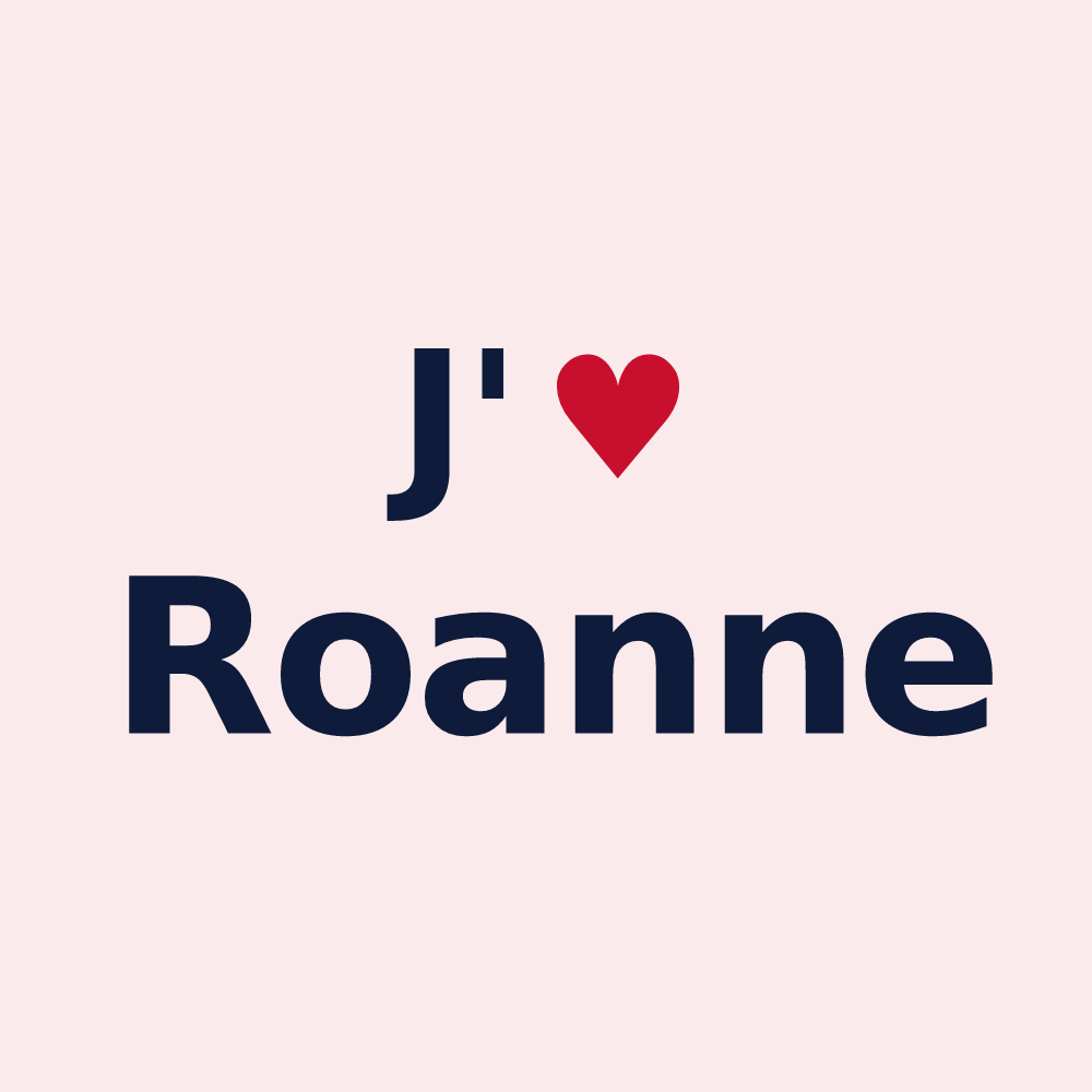 Magnet personnalisé Roanne — design J'aime Roanne