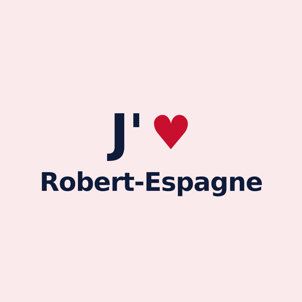 Magnet personnalisé Robert-Espagne — design J'aime Robert-Espagne