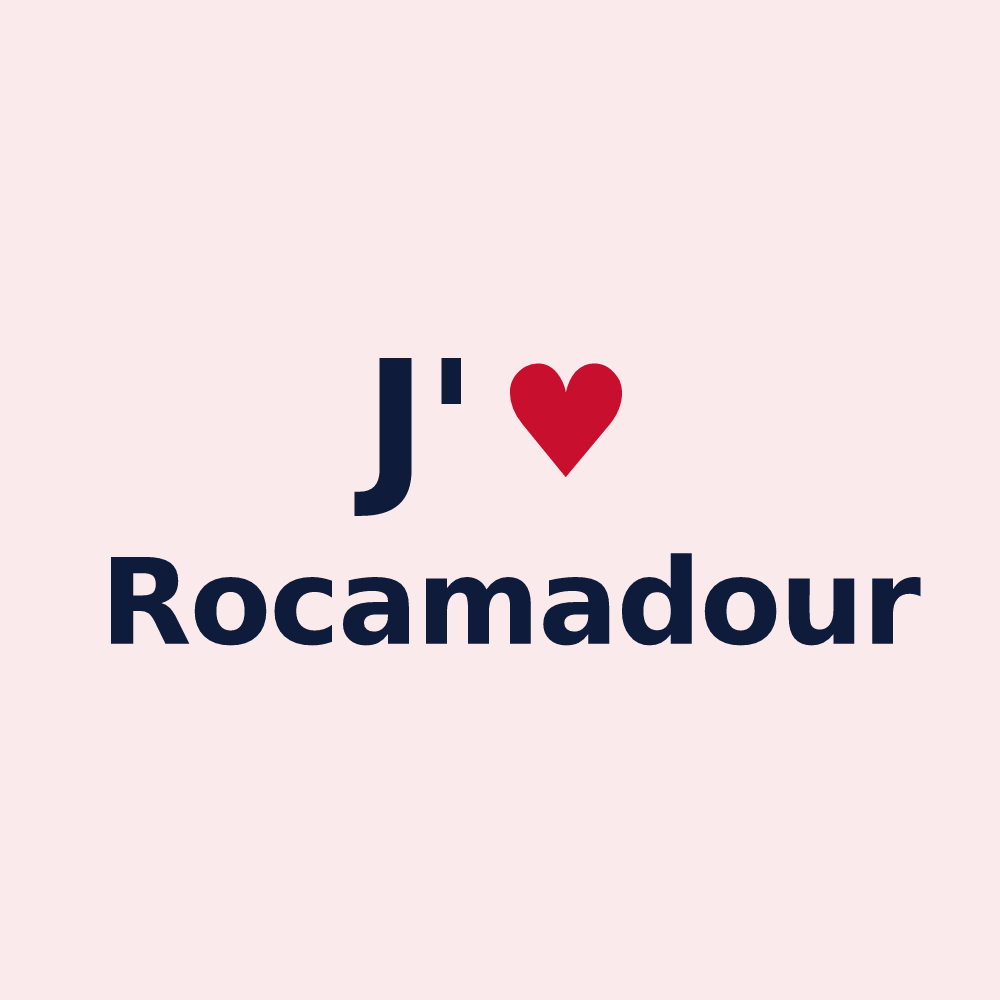 Magnet personnalisé Rocamadour — design J'aime Rocamadour