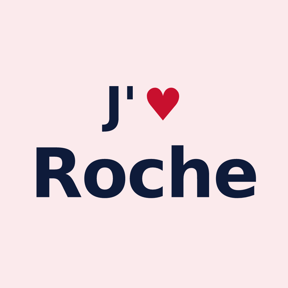 Magnet personnalisé Roche — design J'aime Roche