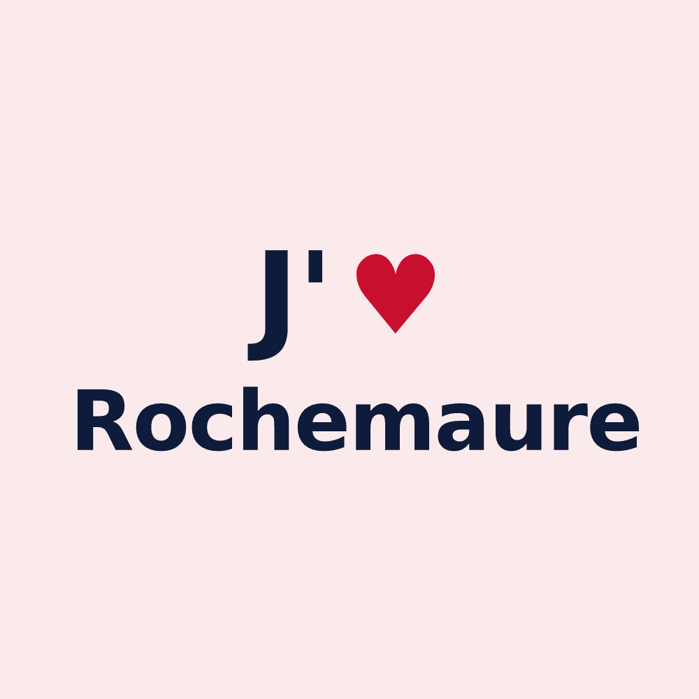 Magnet personnalisé Rochemaure — design J'aime Rochemaure