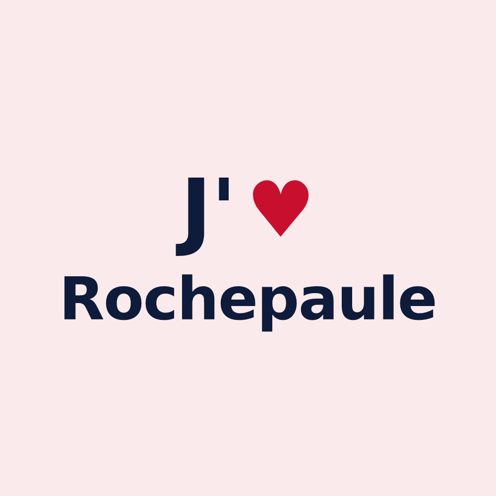 Magnet personnalisé Rochepaule — design J'aime Rochepaule