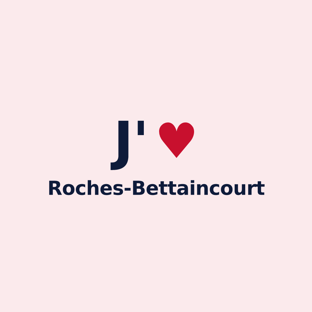 Magnet personnalisé Roches-Bettaincourt — design J'aime Roches-Bettaincourt