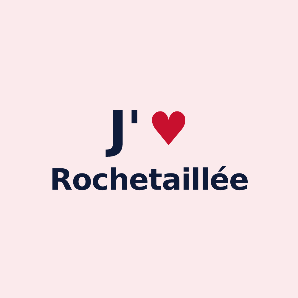 Magnet personnalisé Rochetaillée — design J'aime Rochetaillée