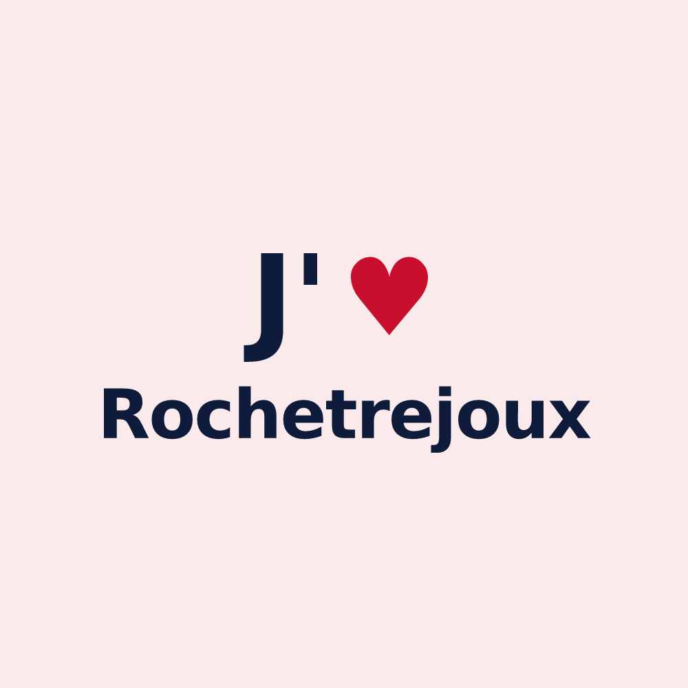 Magnet personnalisé Rochetrejoux — design J'aime Rochetrejoux