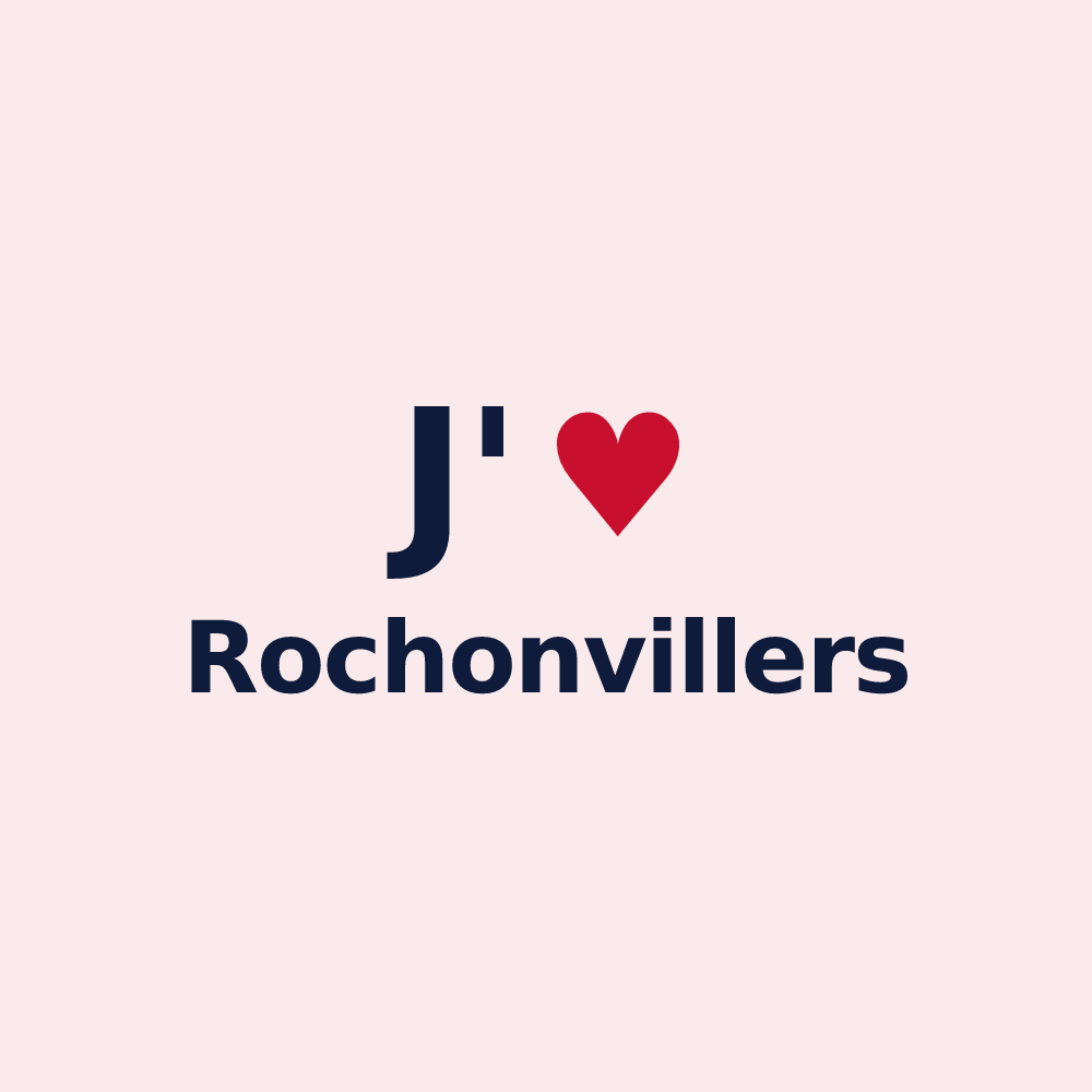 Magnet personnalisé Rochonvillers — design J'aime Rochonvillers