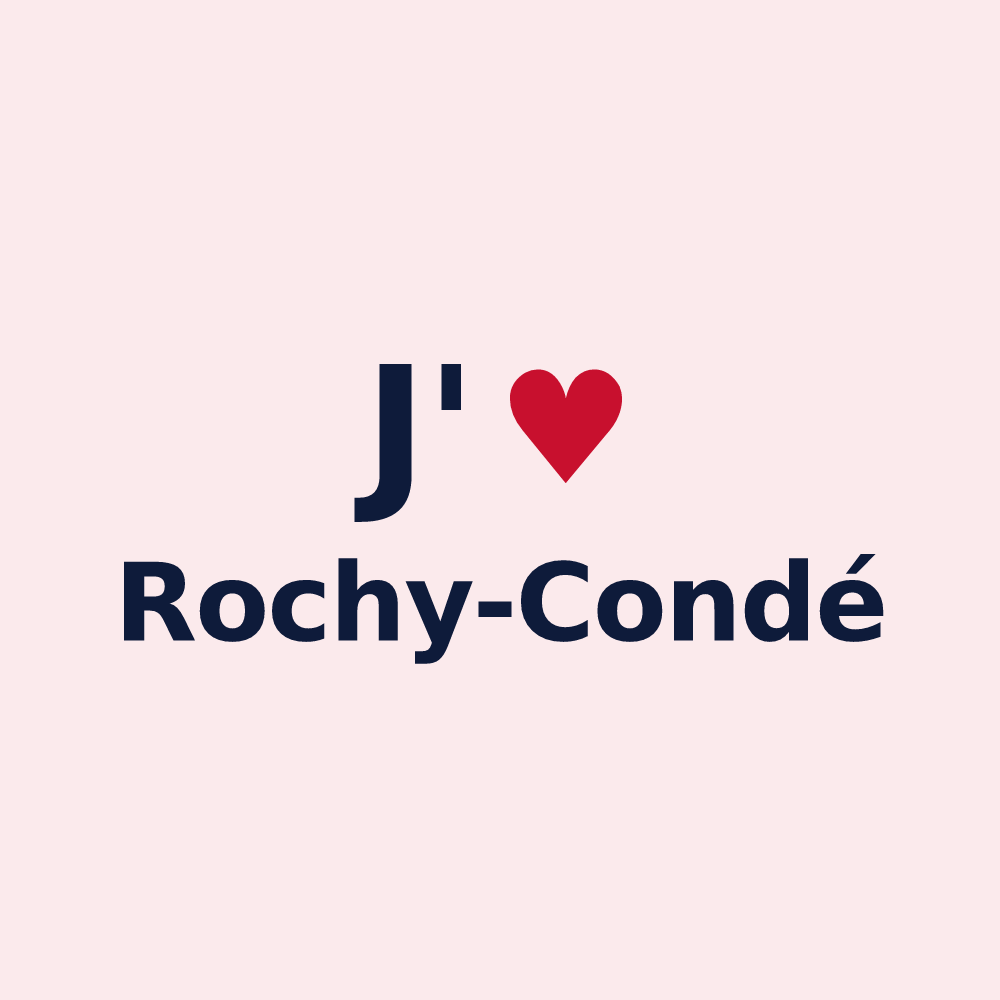 Magnet personnalisé Rochy-Condé — design J'aime Rochy-Condé