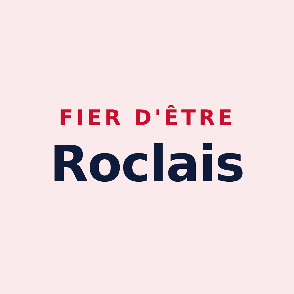 Magnet « Fier d'être Roclais » — design pour Rocles