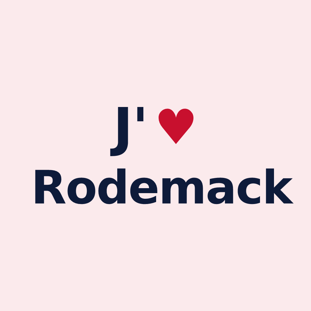 Magnet personnalisé Rodemack — design J'aime Rodemack
