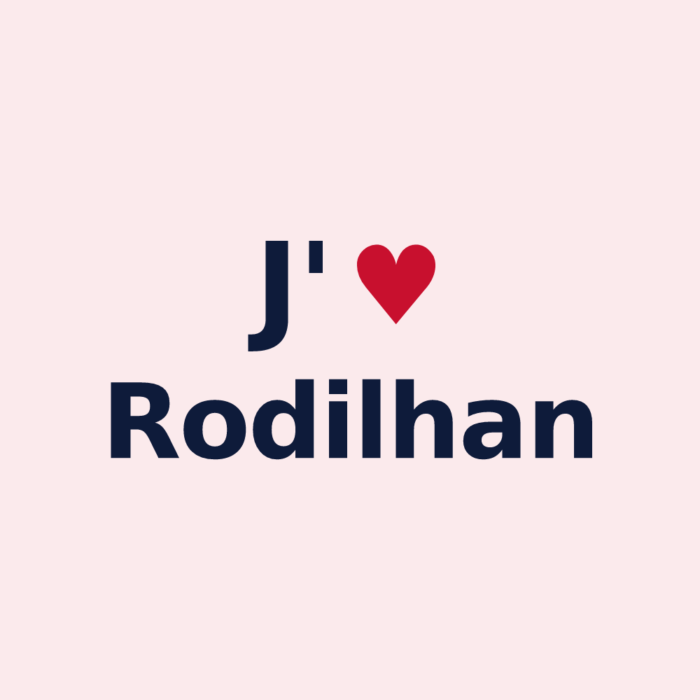 Magnet personnalisé Rodilhan — design J'aime Rodilhan