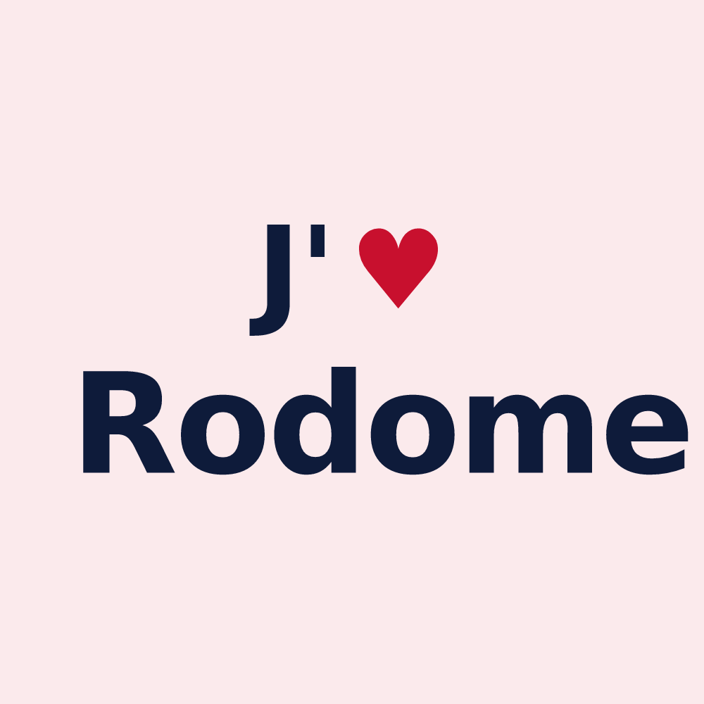 Magnet personnalisé Rodome — design J'aime Rodome