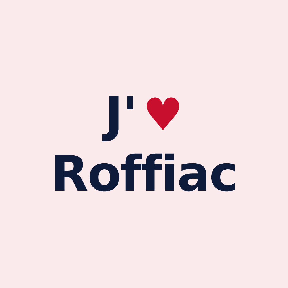 Magnet personnalisé Roffiac — design J'aime Roffiac