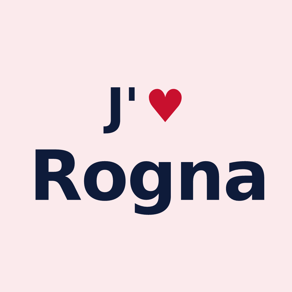 Magnet personnalisé Rogna — design J'aime Rogna