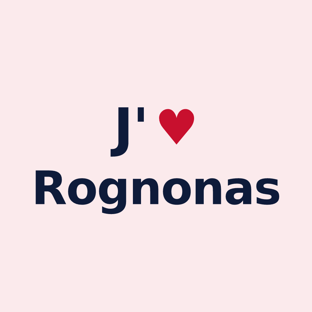 Magnet personnalisé Rognonas — design J'aime Rognonas