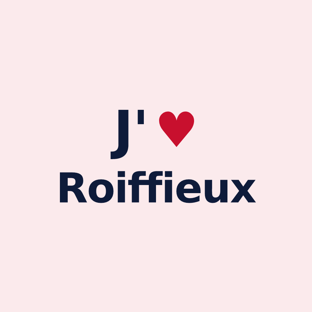 Magnet personnalisé Roiffieux — design « J'aime Roiffieux » imprimé sur le magnet