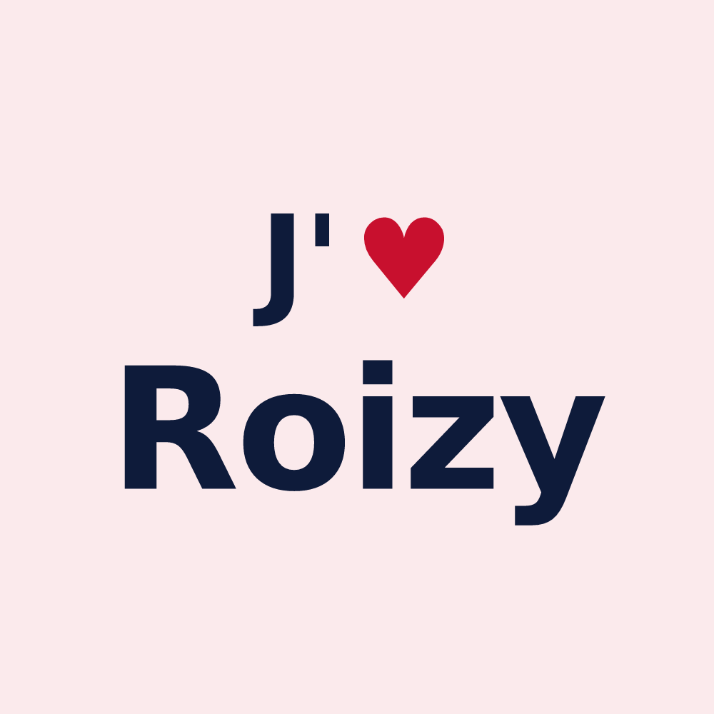 Magnet personnalisé Roizy — design J'aime Roizy