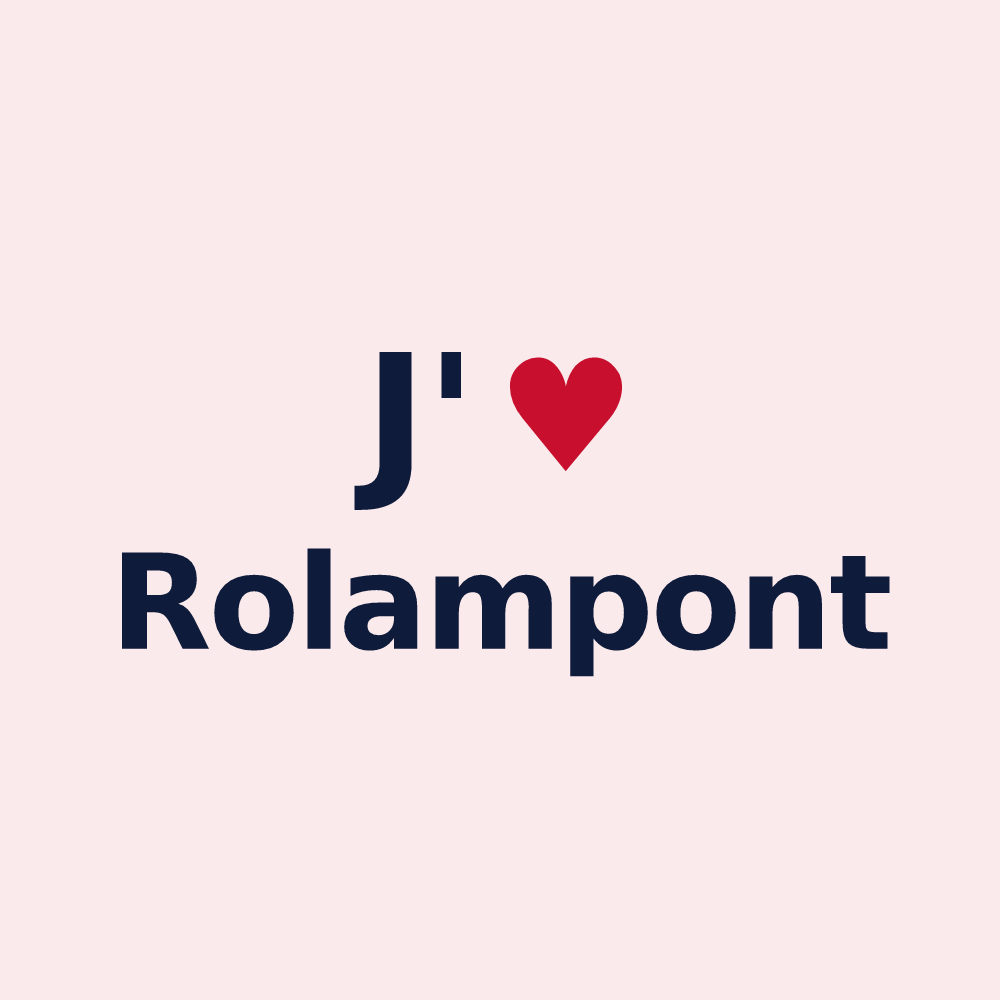 Magnet personnalisé Rolampont — design J'aime Rolampont