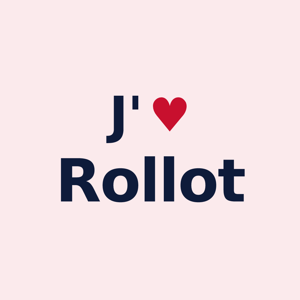 Magnet personnalisé Rollot — design J'aime Rollot