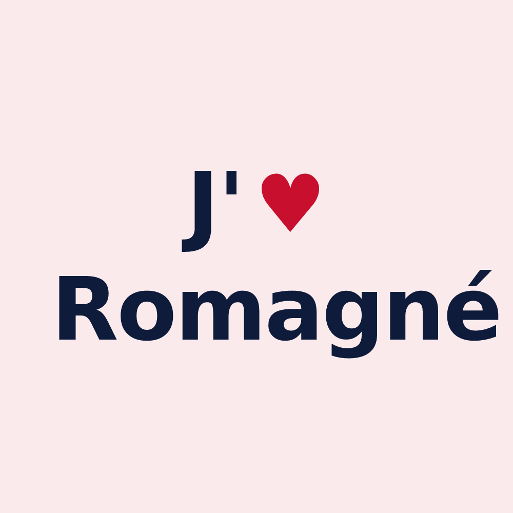 Magnet personnalisé Romagné — design J'aime Romagné