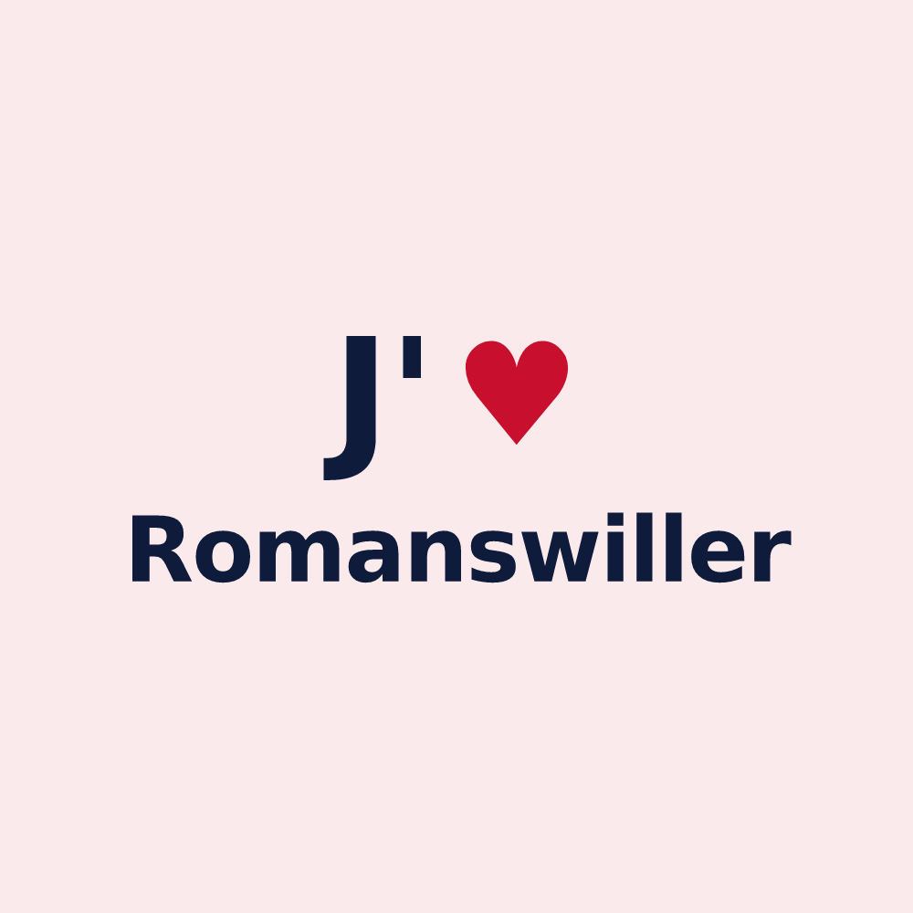 Magnet personnalisé Romanswiller — design J'aime Romanswiller