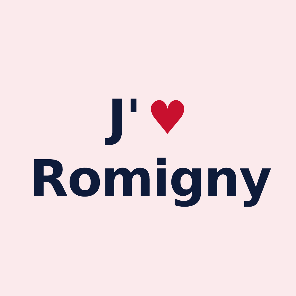 Magnet personnalisé Romigny — design J'aime Romigny