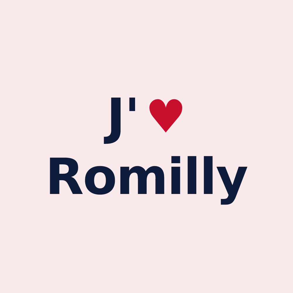 Magnet personnalisé Romilly — design J'aime Romilly