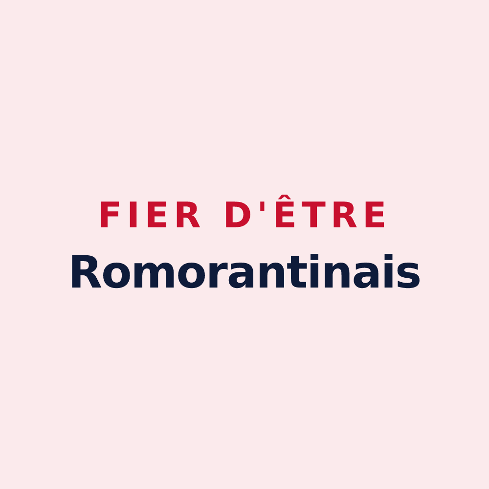 Magnet « Fier d'être Romorantinais » — design pour Romorantin-Lanthenay