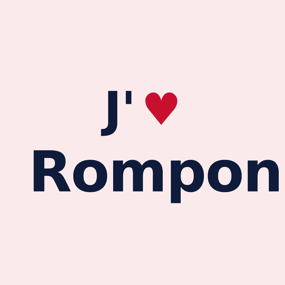 Magnet personnalisé Rompon — design J'aime Rompon