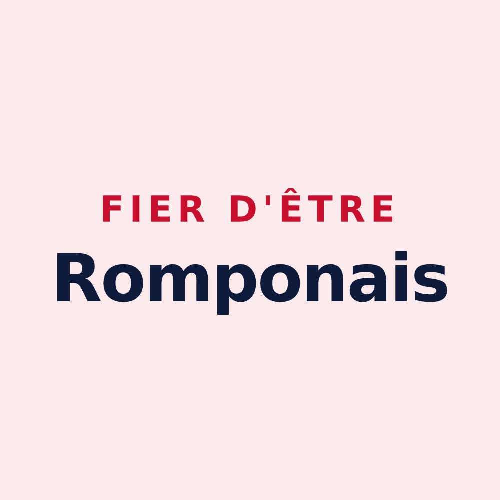 Magnet « Fier d'être Romponais » — design pour Rompon