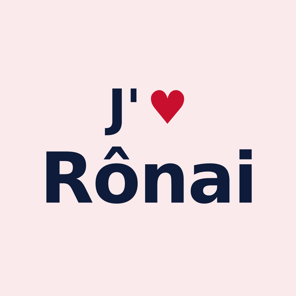 Magnet personnalisé Rônai — design J'aime Rônai