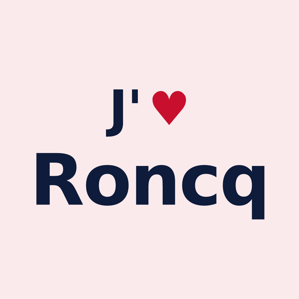 Magnet personnalisé Roncq — design J'aime Roncq