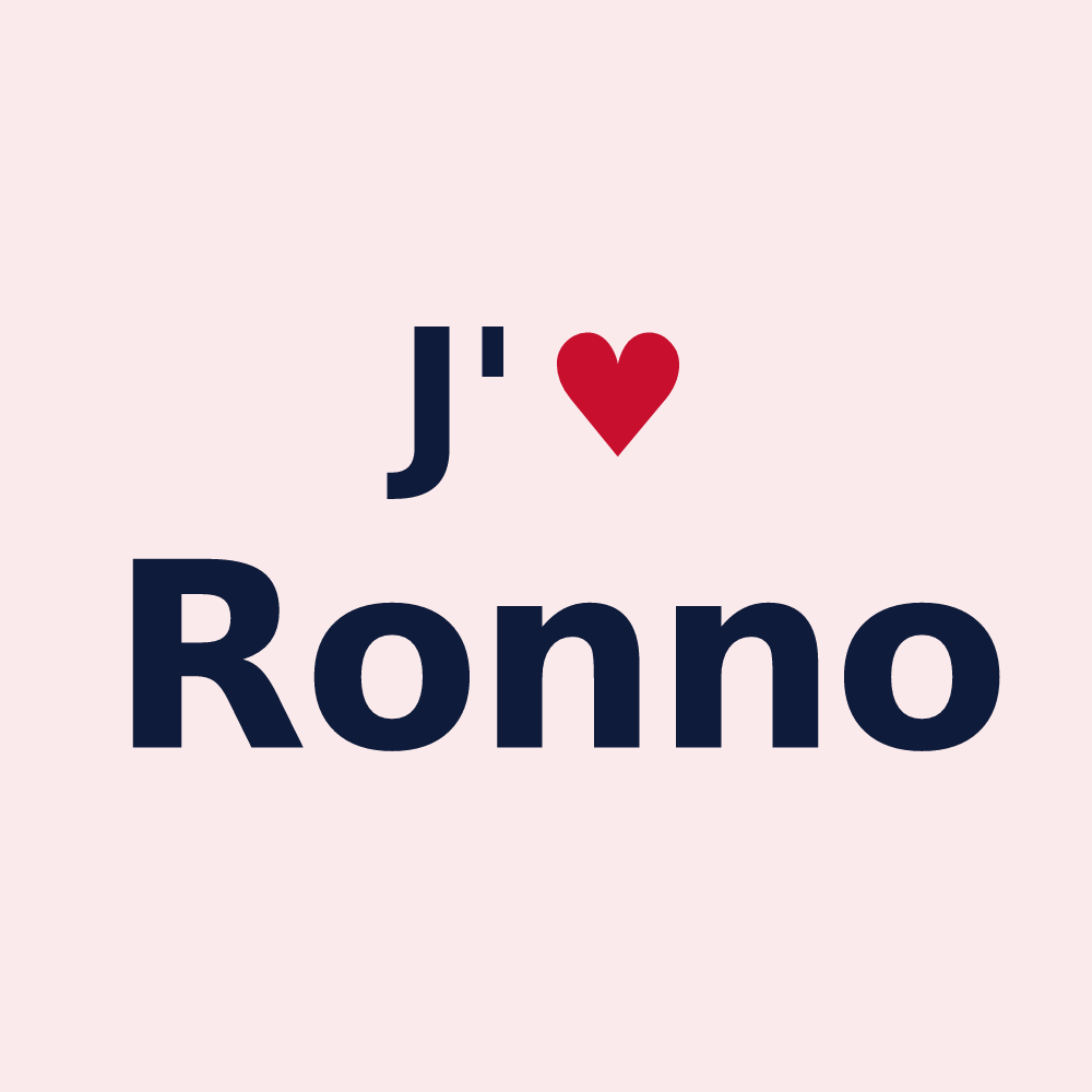 Magnet personnalisé Ronno — design J'aime Ronno