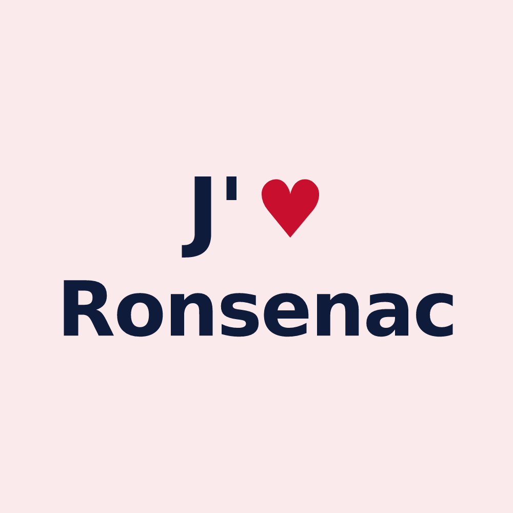 Magnet personnalisé Ronsenac — design J'aime Ronsenac