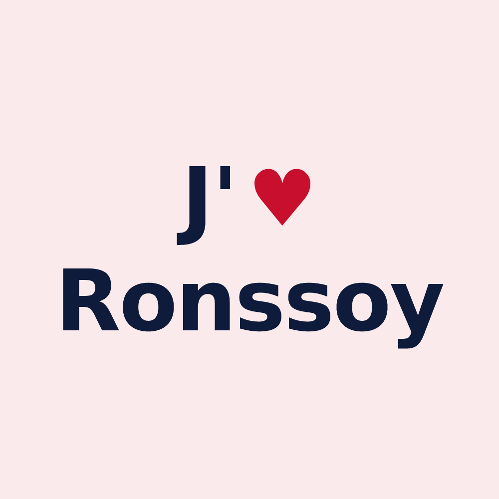 Magnet personnalisé Ronssoy — design J'aime Ronssoy