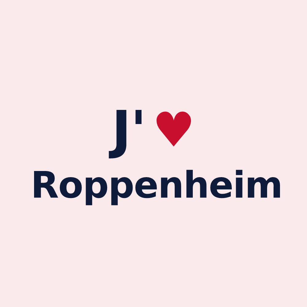 Magnet personnalisé Roppenheim — design J'aime Roppenheim