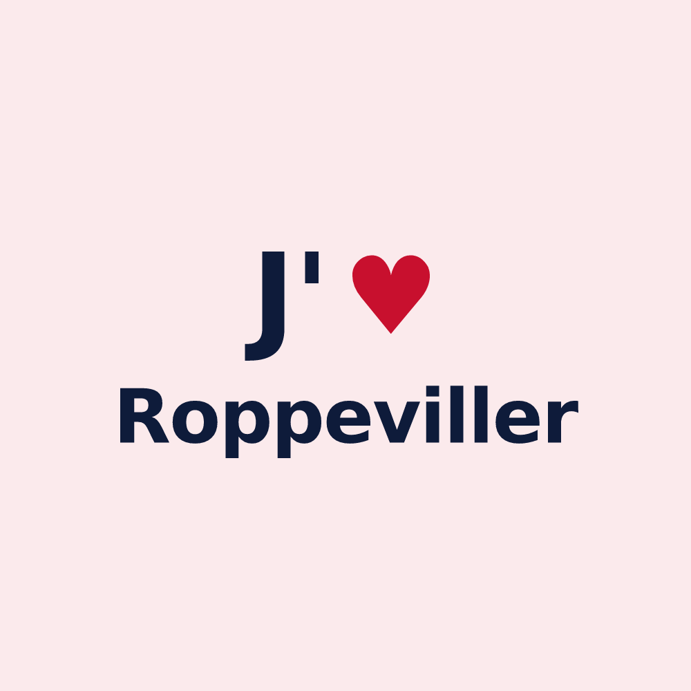 Magnet personnalisé Roppeviller — design J'aime Roppeviller