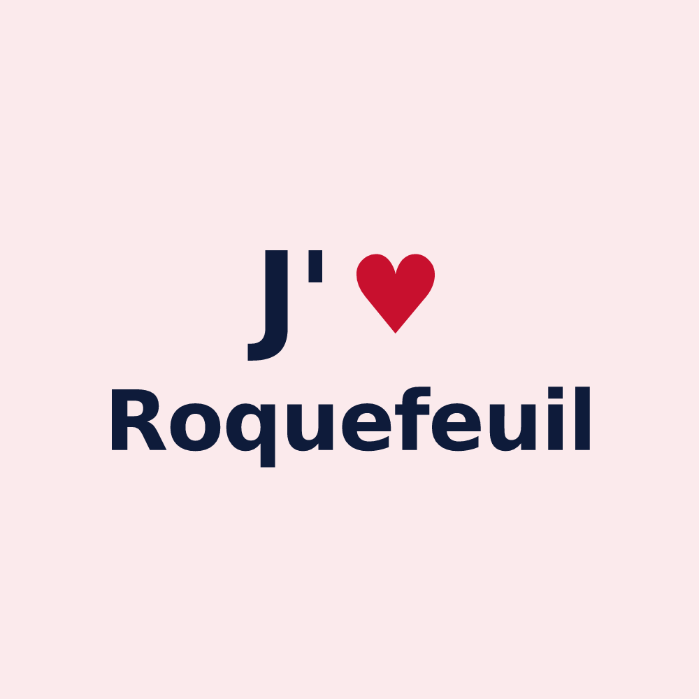 Magnet personnalisé Roquefeuil — design J'aime Roquefeuil