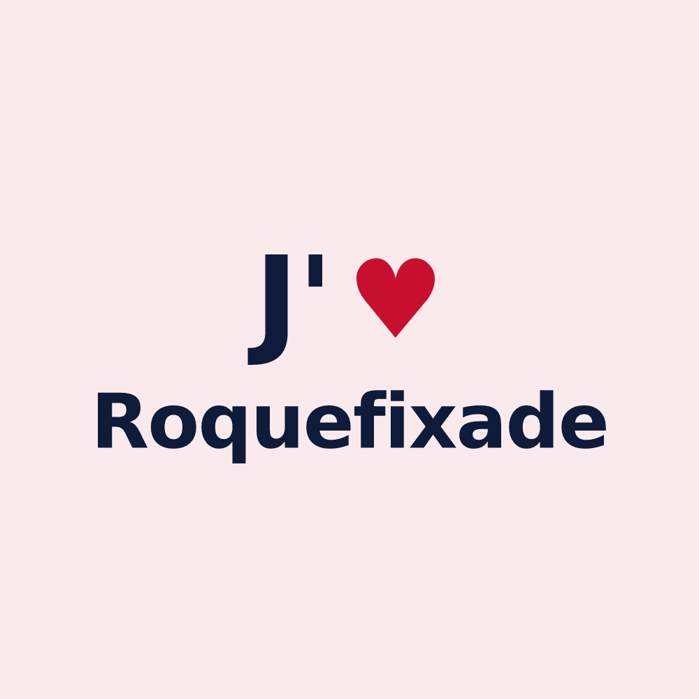 Magnet personnalisé Roquefixade — design J'aime Roquefixade
