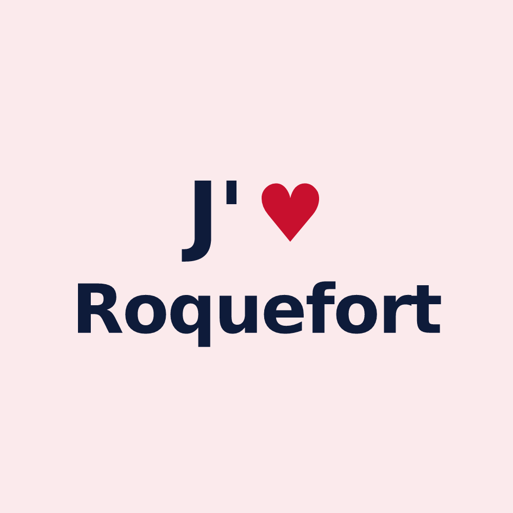 Magnet personnalisé Roquefort — design J'aime Roquefort