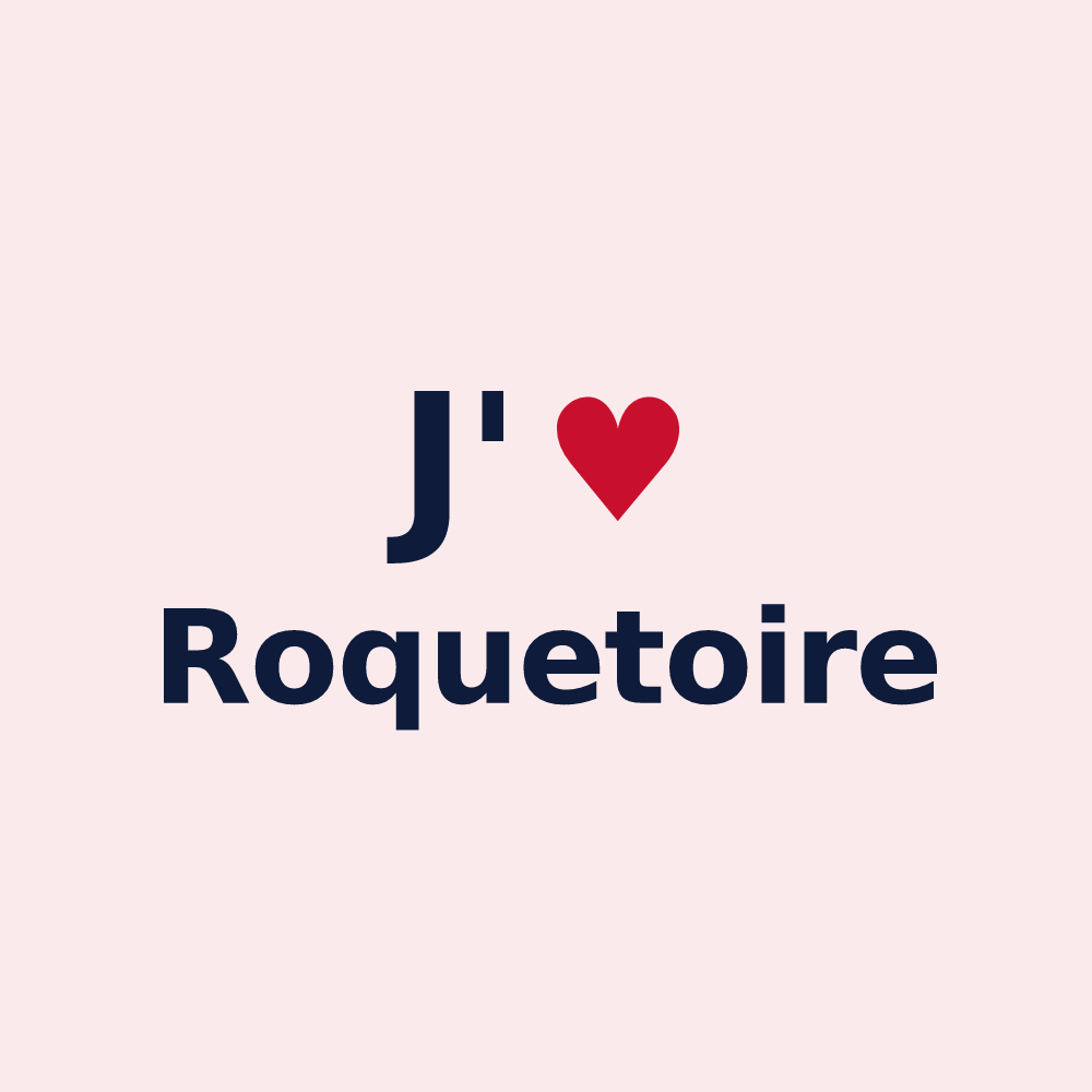 Magnet personnalisé Roquetoire — design J'aime Roquetoire