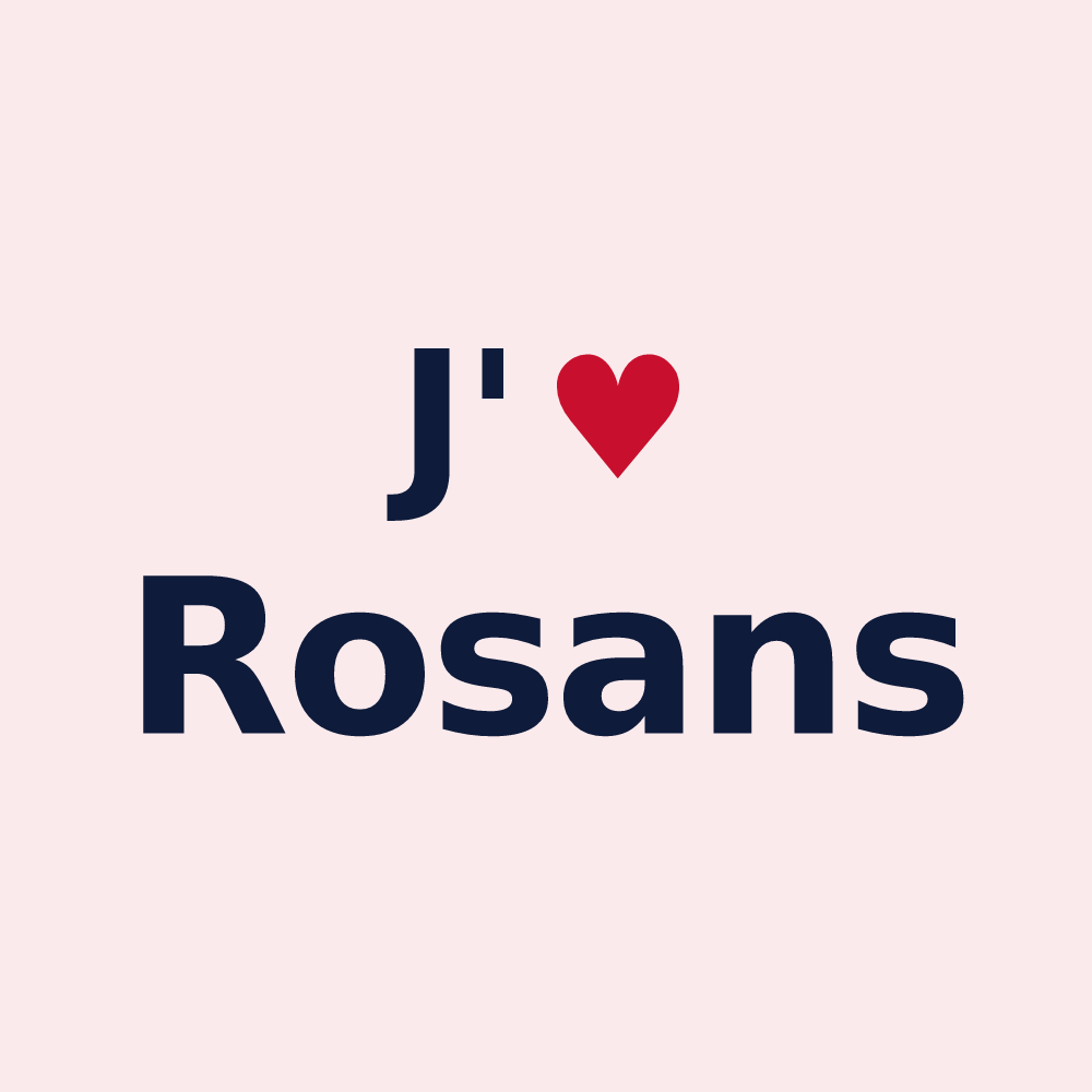 Magnet personnalisé Rosans — design J'aime Rosans